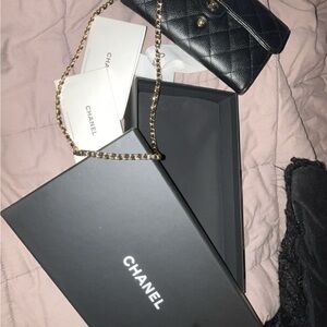 Chanel Black Quilted Crossbody Bag with Gold Chain